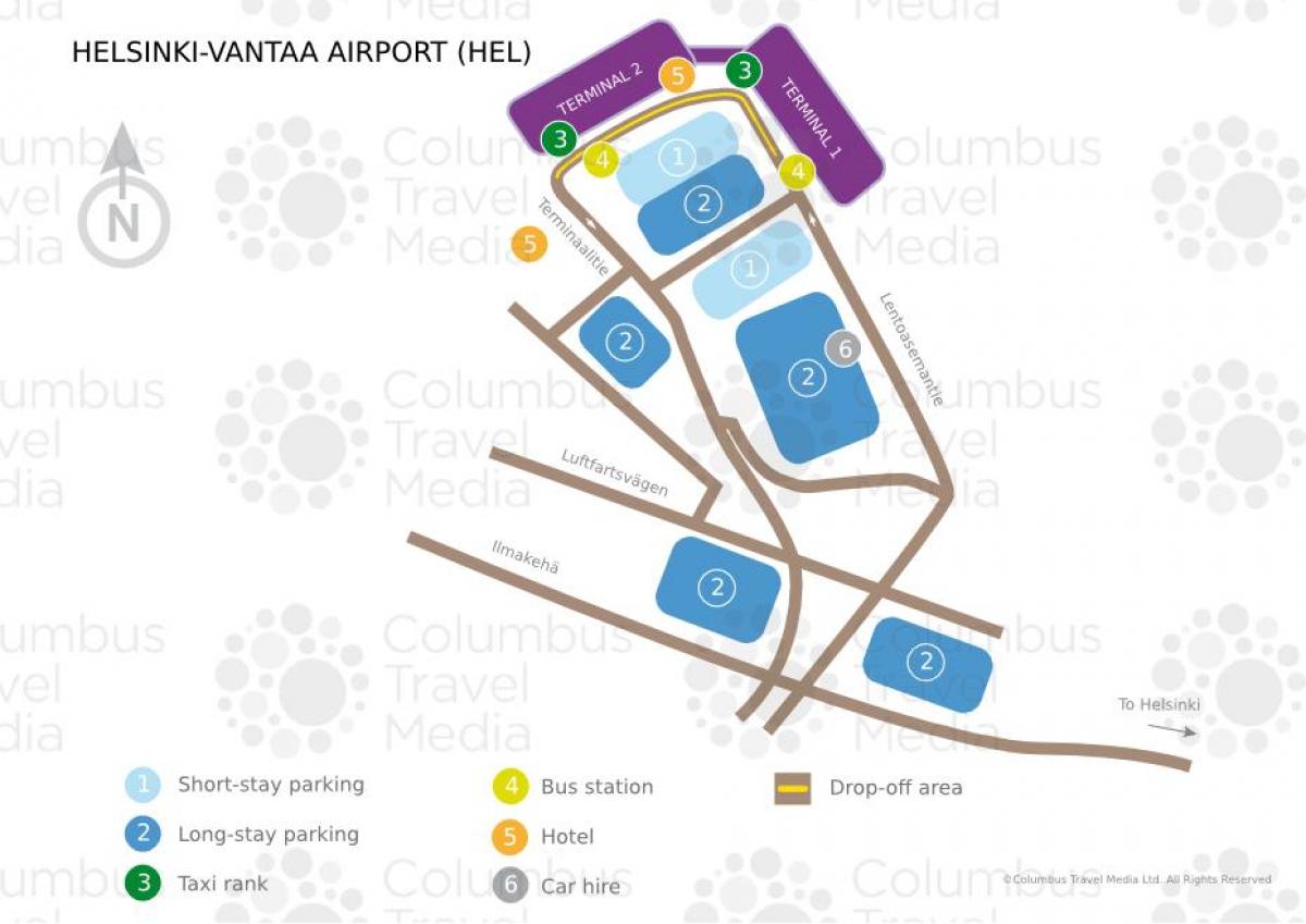 Карта терминалов аэропорта Хельсинки